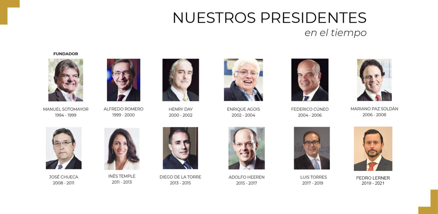 Lista con los 12 presidentes a lo largo de la historia, desde 1994